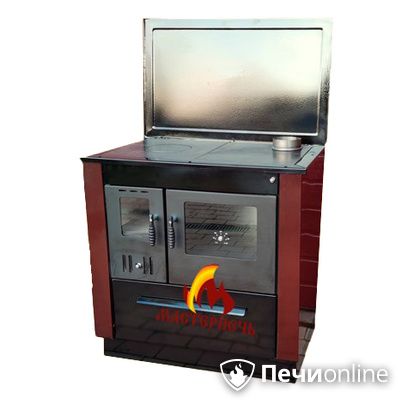 Отопительно-варочная печь МастерПечь ПВ-07 экстра с духовым шкафом, 7.2 кВт (шоколад) в Тюмени